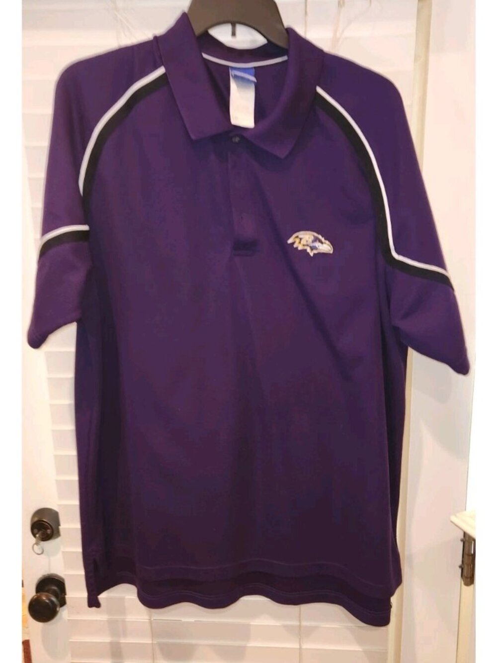 reebok BALTIMORE RAVENS  Purple Collared Golf Shirt Size XXL
